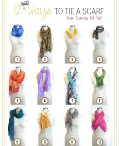 12 ways to tie a scarf